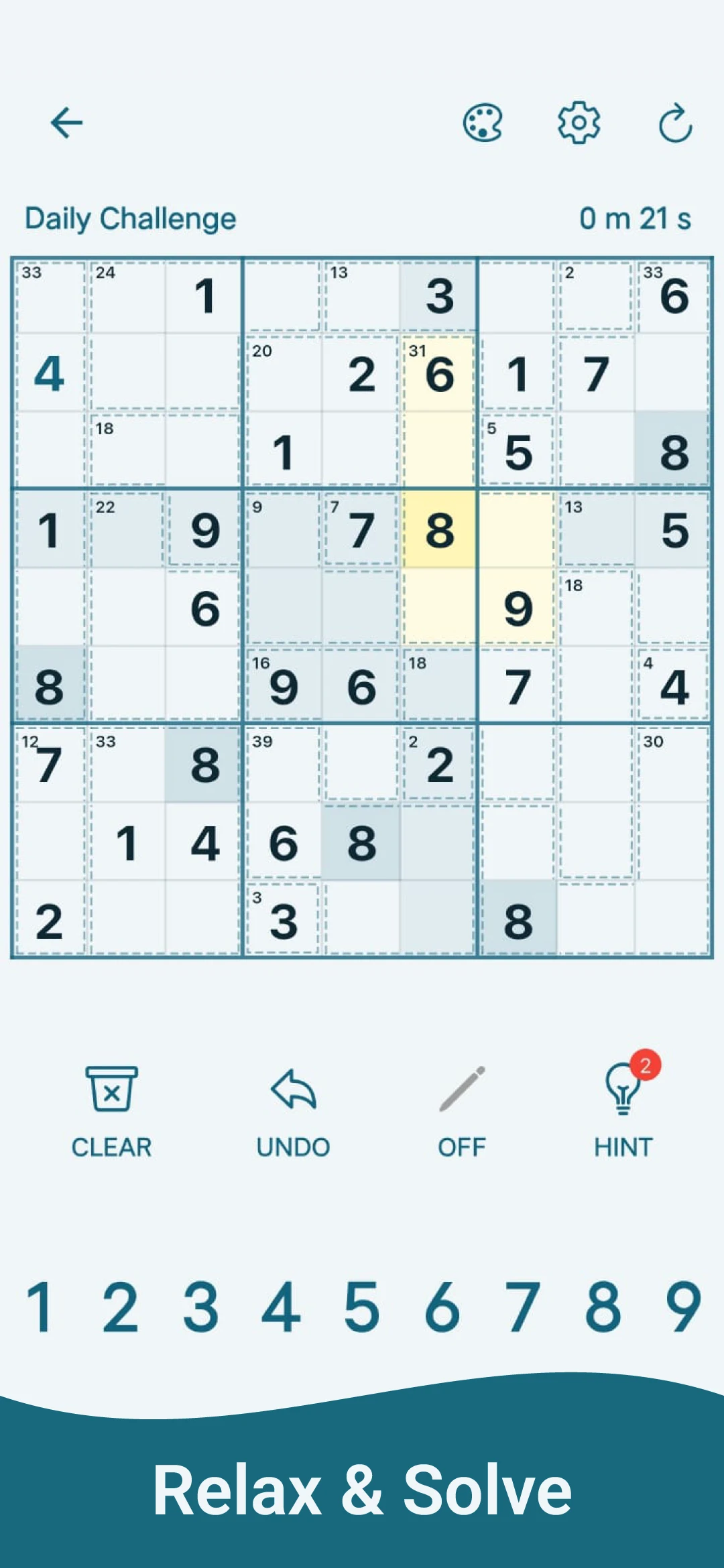 Killer Sudoku screenshot
